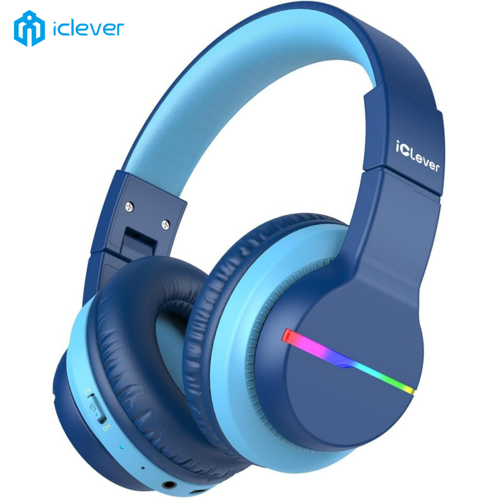 Anc Wireless Over Ear Headphones - iClever BTH12 Kids Bluetooth Headphones, 85H