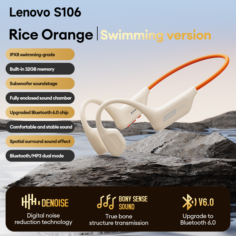 Choice Lenovo S106 Bone Conduc - Bone Conduction Running Headphones review and price