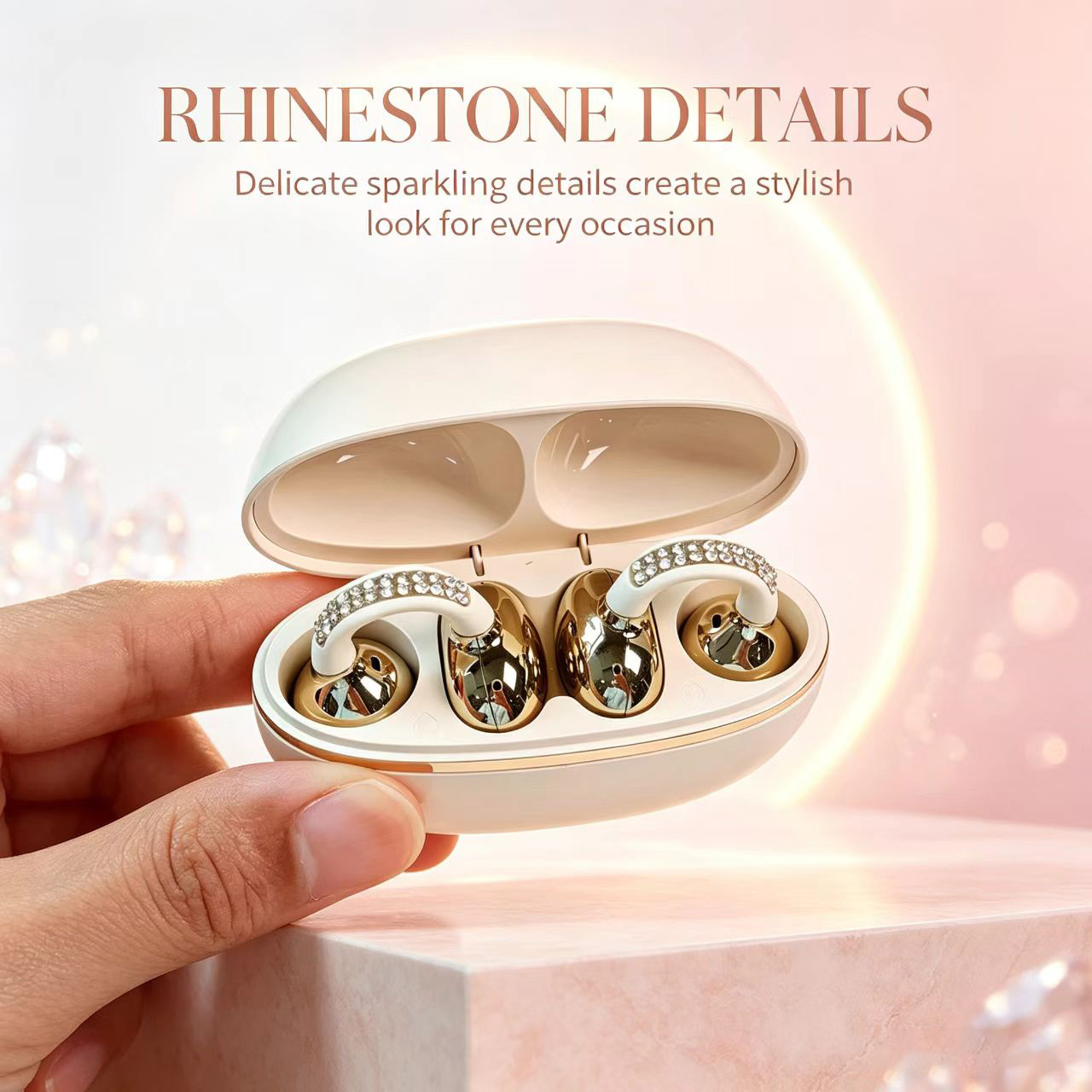 Rhinestone Open Ear Clip Wirel - Sleep Mask Headphones Bluetooth review and price