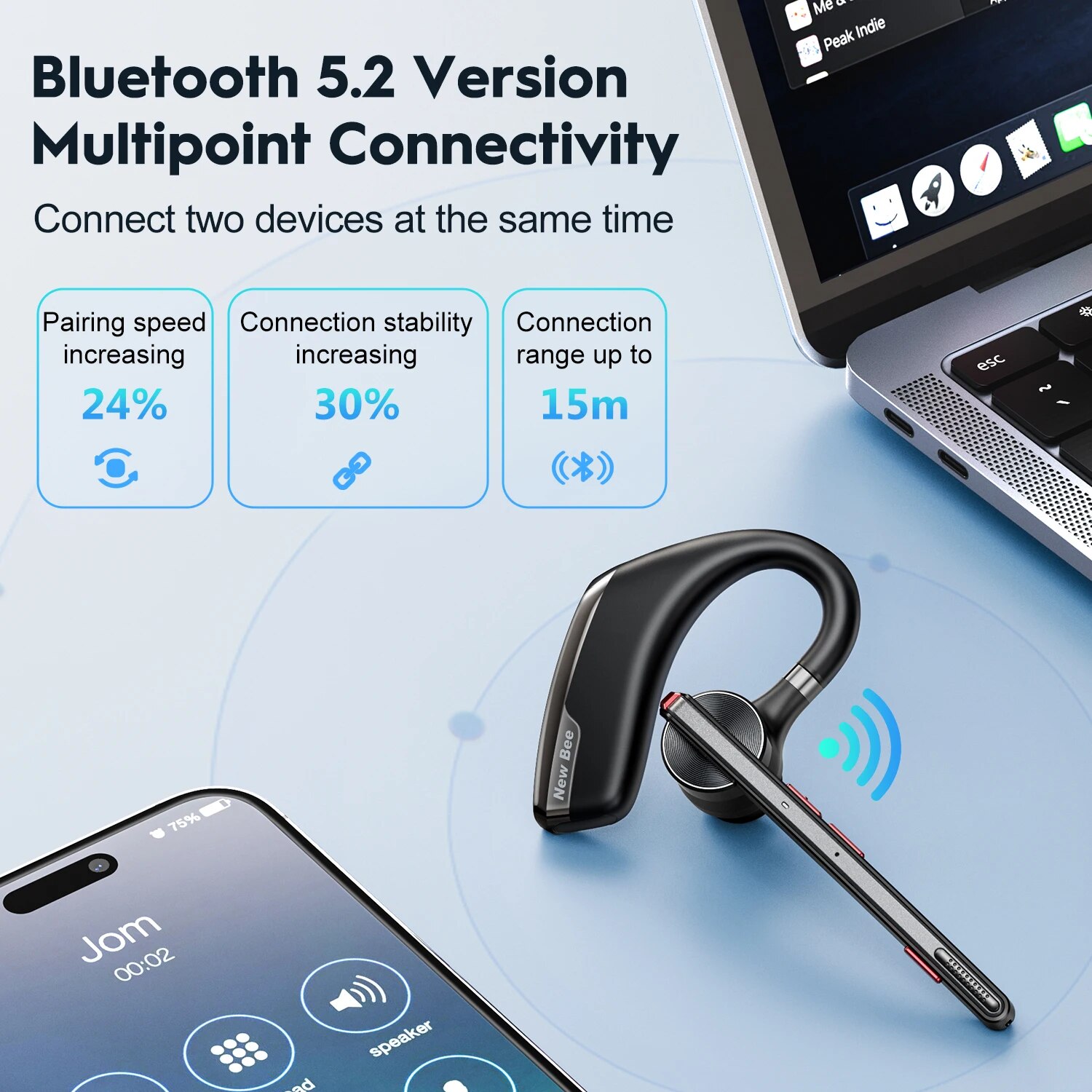 New Bee M51 Bluetooth 5.2 Wire - Type C Wired Earphones With Mic review and price