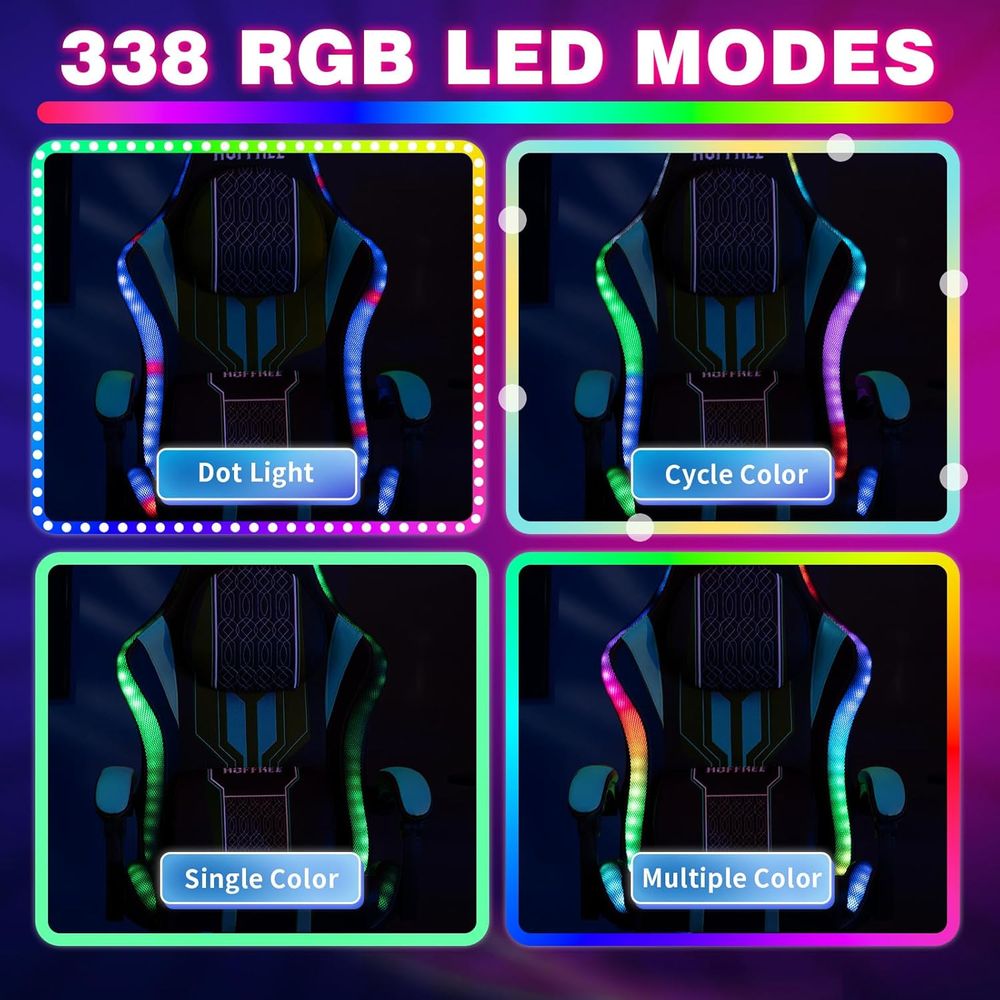Gaming Chair with LED Lights S - Speakers review and price