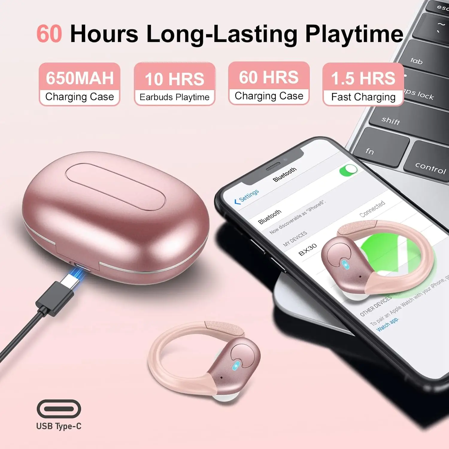 BX30 Bluetooth 6.0 Earphones I - Type C Wired Earphones With Mic review and price
