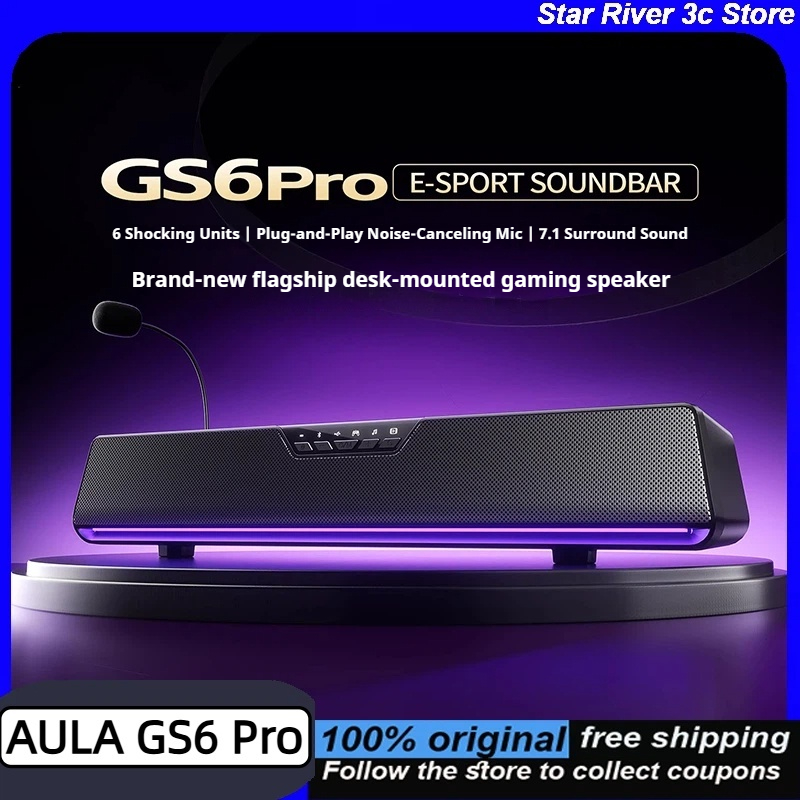 AULA GS6 Pro Wireless Gaming E - Rgb Computer Soundbar For Pc review and price