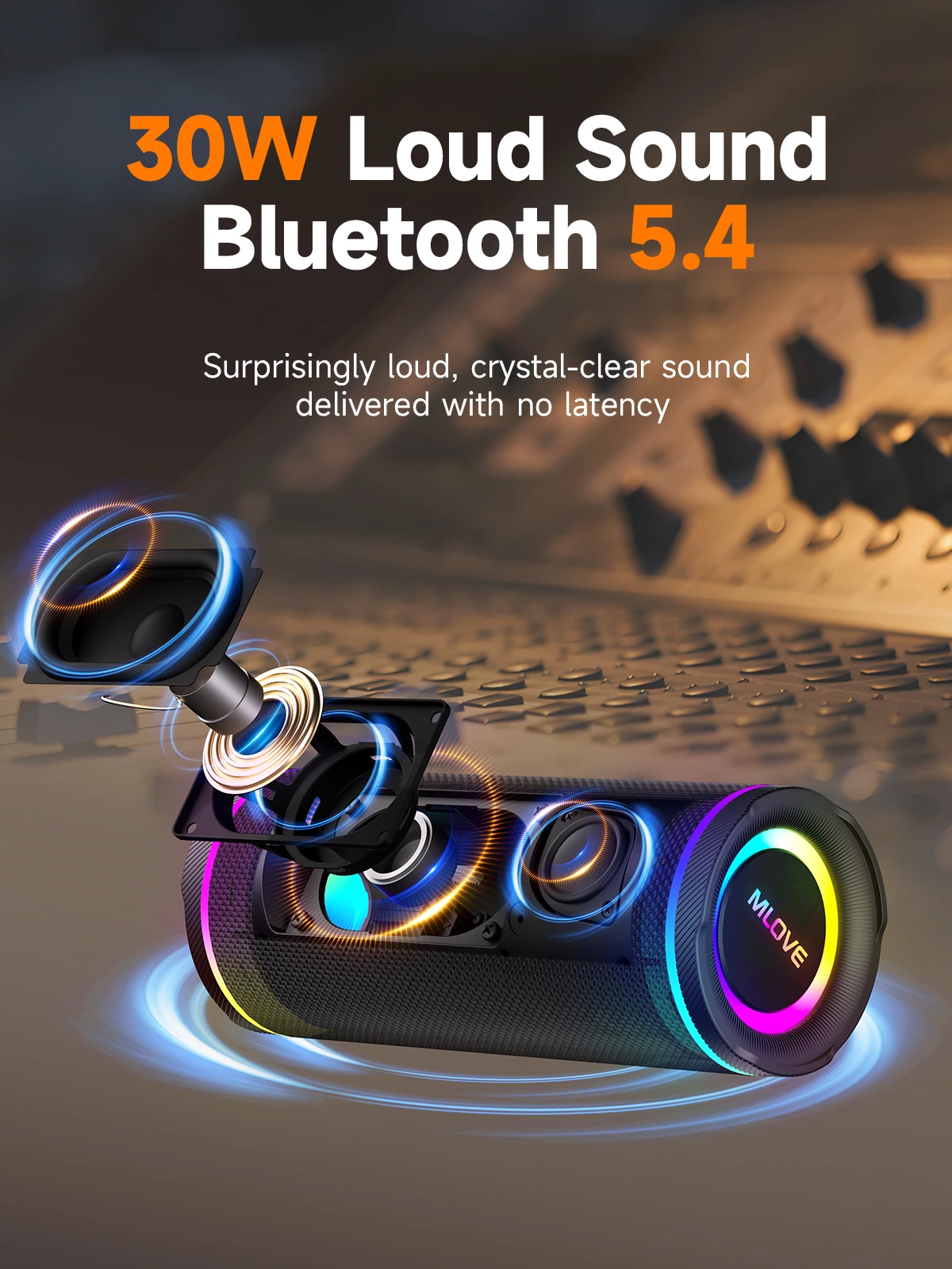 MLOVE Portable Bluetooth Speak - Portable Bluetooth Speaker Waterproof Ipx7 review and price